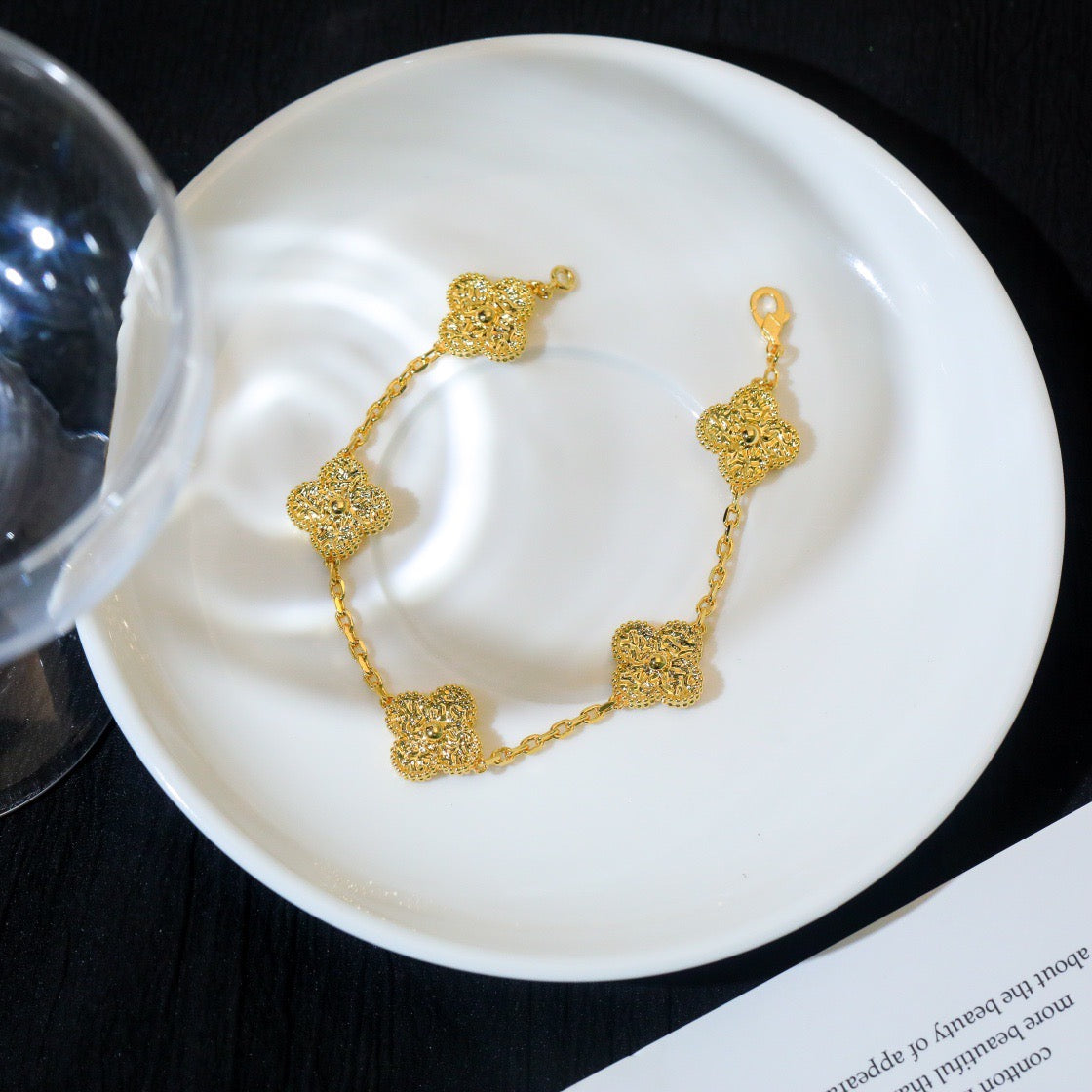 [GALE]CLOVER 5 MOTIFS BRONZING ARMBAND 