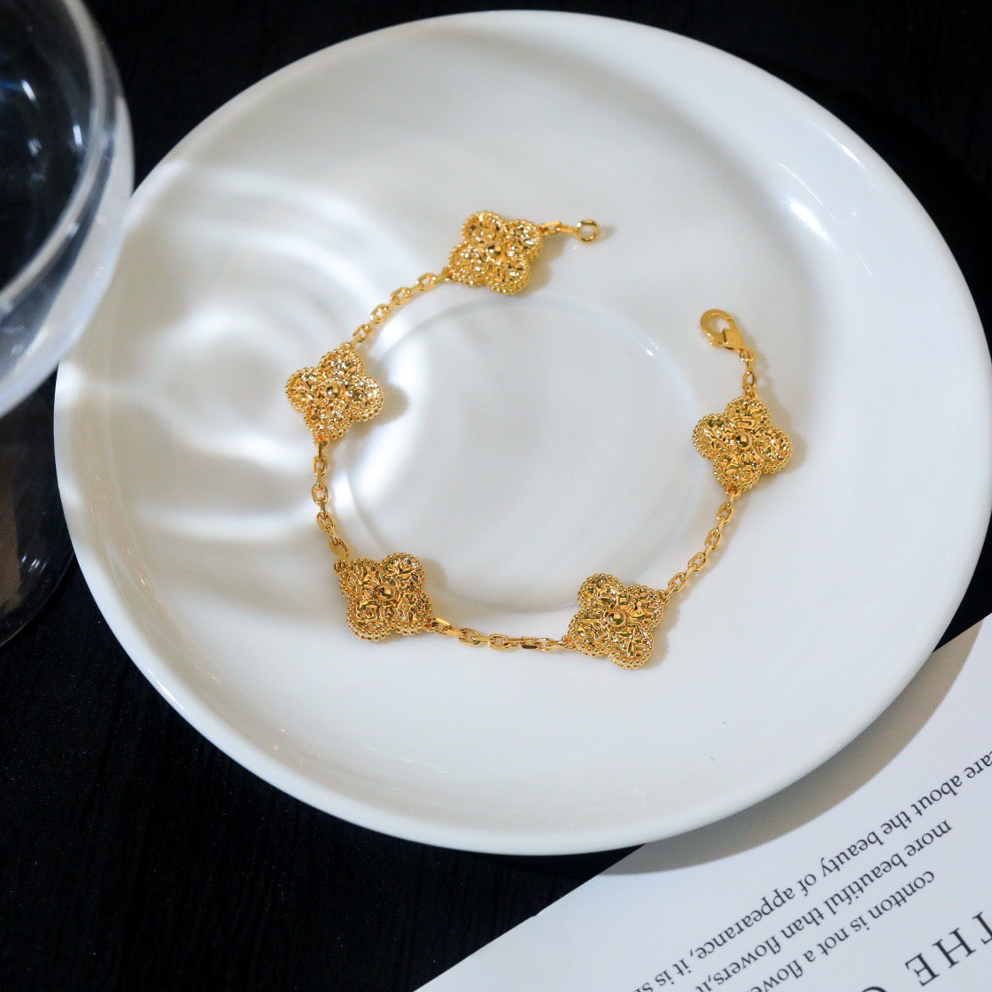 [GALE]CLOVER 5 MOTIFS BRONZING ARMBAND 