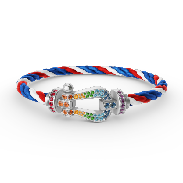 [GALE]FORC ラージホースシューカラーダイヤモンドブレスレット シルバー