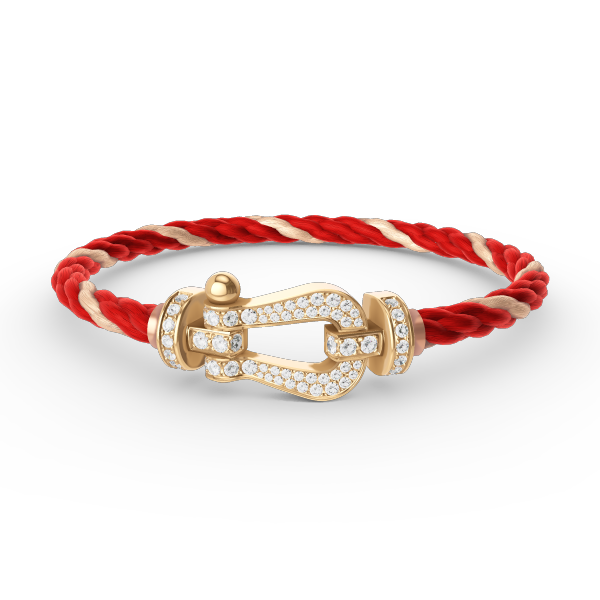 [GALE]FORCE LARGE HORSESHOE FULL DIAMOND BRACELET GOLD