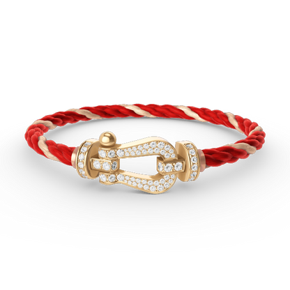[GALE]FORCE LARGE HORSESHOE FULL DIAMOND BRACELET GOLD