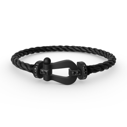 [GALE]FORCE LARGE SERIES HORSESHOE BLACK SAMURAI BRACELET