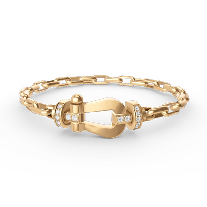 [GALE]FORCE LARGE HORSESHOE CLASP  METAL BRACELET