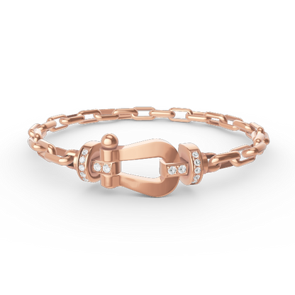 [GALE]FORCE LARGE HORSESHOE CLASP  METAL BRACELET