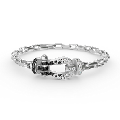 [GALE]FORCE LARGE HORSESHOE CLASP  METAL BRACELET