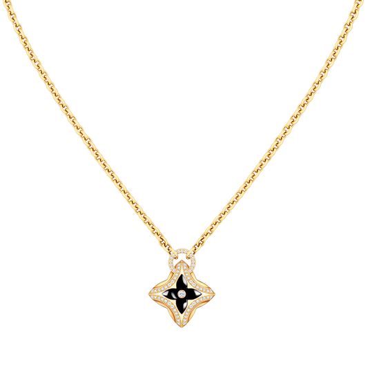 [GALE]STAR PEDANT PINK GOLD DIAMOND NECKLACE