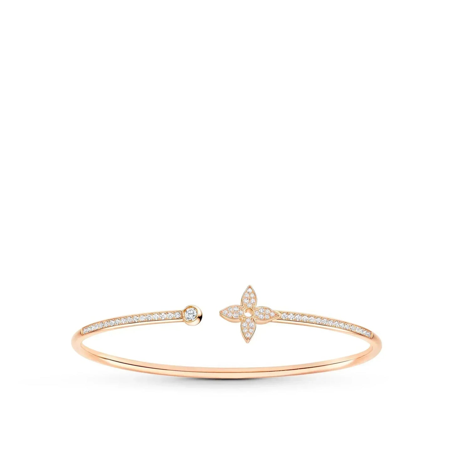[GALE] IDYLLE OFFENES ARMBAND IN ROSA GOLD MIT DIAMANTENBESETZUNG