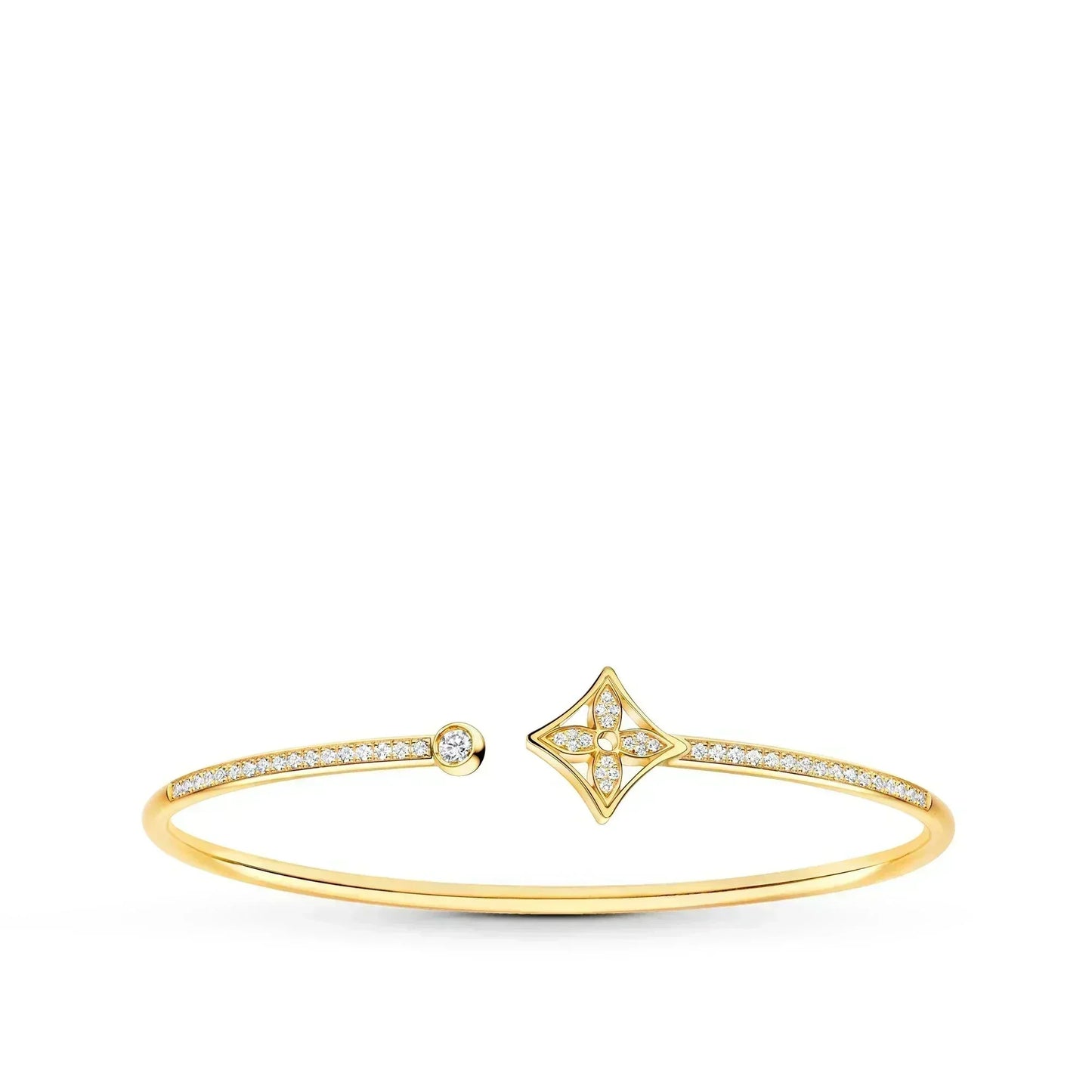 [GALE] IDYLLE GOLD OFFENES ARMBAND MIT DIAMANTENBESETZUNG