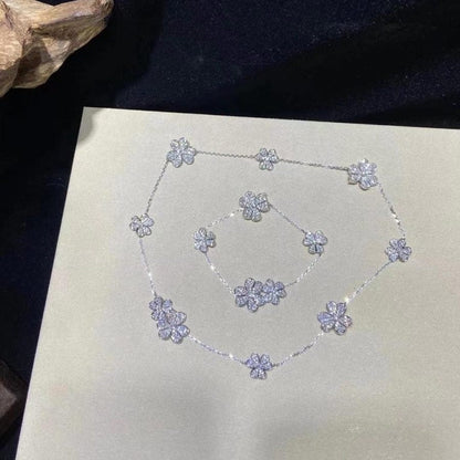 [GALE]FRIVOLE SILVER 5 FLOWERS BRACELET