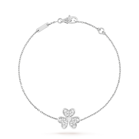 [GALE]FRIVOLE Silbernes Blumen-Diamant-Armband 