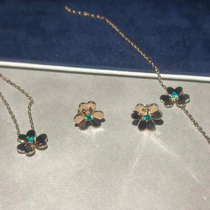 [GALE] FRIVOLE BLUMEN-MALACHIT-OHRRINGE