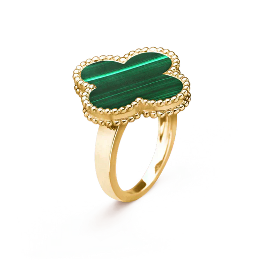 [GALE]CLOVER MALACHITE RING