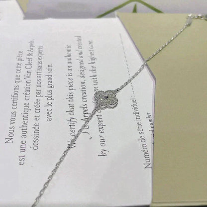 [GALE]クローバー シングルフラワー ブレスレット シルバー