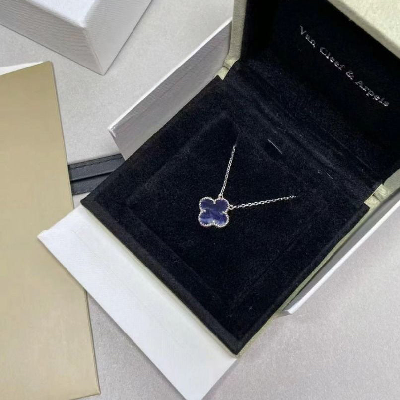 [GALE]CLOVER 15MM PIETERSITE NECKLACE SILVER