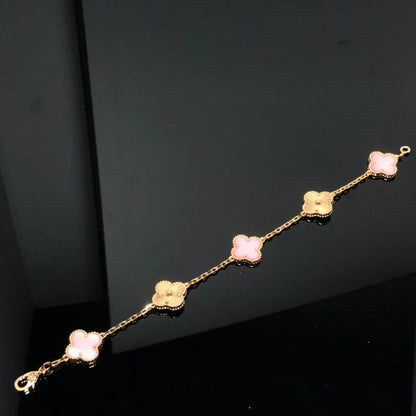 [GALE] CLOVER 5 MOTIFS  PINK MOP BRACELET COLLECTION